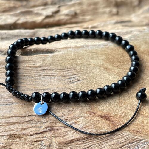 Power bracelet black agate