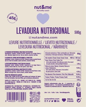 Levadura nutritionnel 500 gr - Copos naturales 5