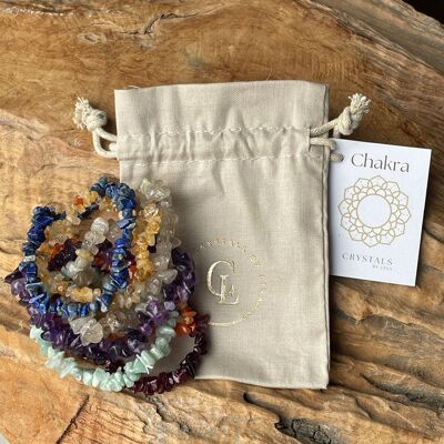 Conjunto de 7 pulseras de chakras.