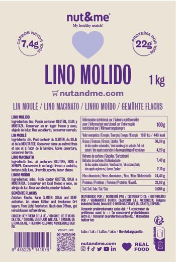 Lino molido 1kg - Semillas molidas 5