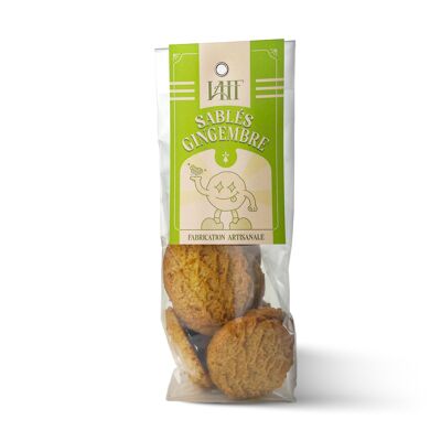 Breton ginger shortbread cookies in bags