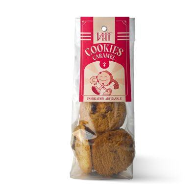 Breton biscuits with caramel cookies in bags