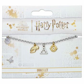 Bracelet à breloques Harry Potter avec trois breloques 2
