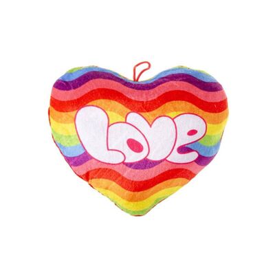 Amore Arcobaleno Cuore Velluto Peluche 22 Cm