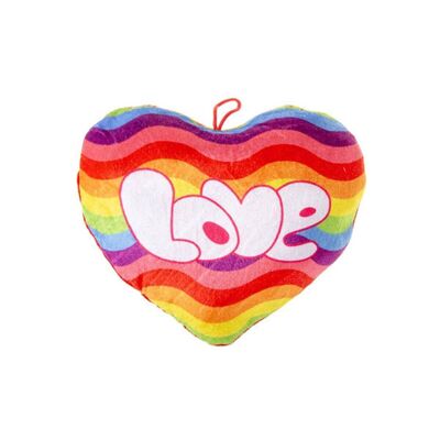 Love Rainbow Heart Velvet Plush 22 Cm