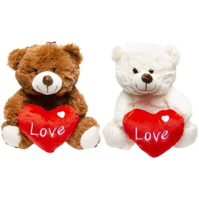 Teddy Bear with Heart 2 Assortments 23 Cm
