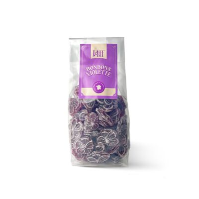 Caramelos violetas en bolsa de 150g