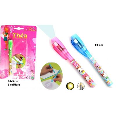 Invisible Ink Pen with 3 Color Lamp