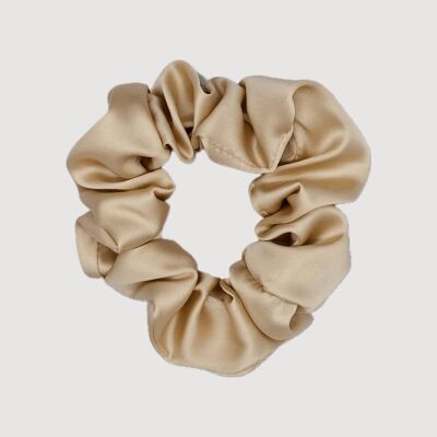 Scrunchie aus beigem Satin