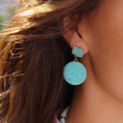 Yana pendant earrings - natural stones