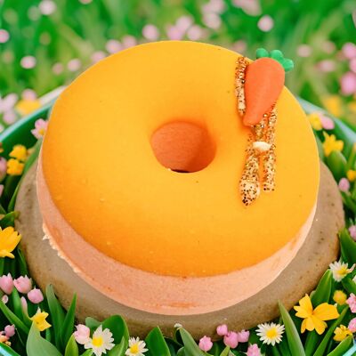 Bomba de baño de donut de batido de zanahoria, mango de Pascua VEGANO