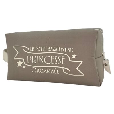 Nomadic pencil case M, "The little mess of an organized princess" Brooklyn beige