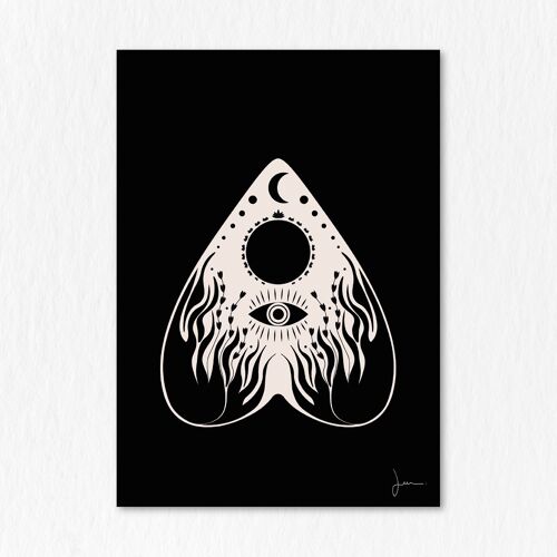 Affiche Ouija  - Illustration ésotérique mystérieuse - Art ésotérique