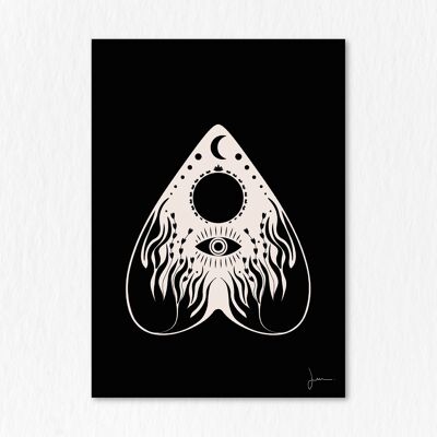 Ouija-Plakat - Geheimnisvolle esoterische Illustration - Esoterische Kunst