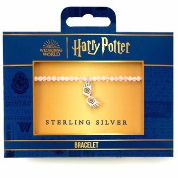 Bracelet en pierre semi-précieuse Harry Potter avec breloque lunettes Luna en argent sterling 2