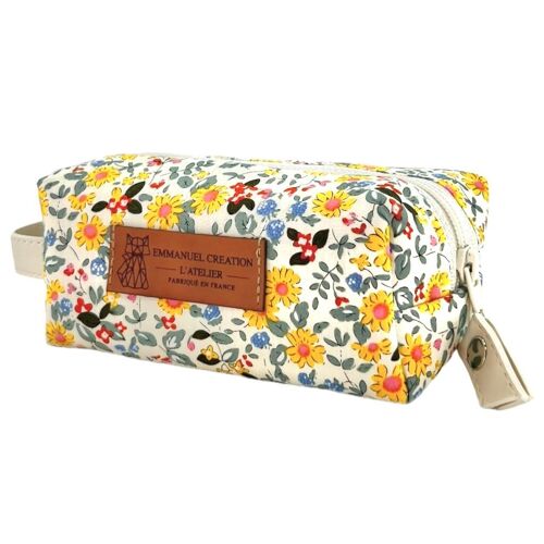 Trousse nomade XS, "Louise" jaune