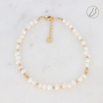 Bracelet de cheville Odysée - perles d'eau douce 1