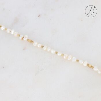 Bracelet de cheville Odysée - perles d'eau douce 2