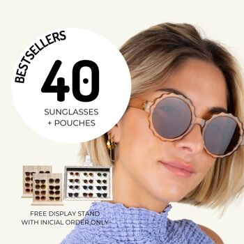 Lunettes de soleil - pack de 40 lunettes les plus vendues 1