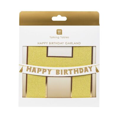 Guirnalda de feliz cumpleaños Luxe Gold