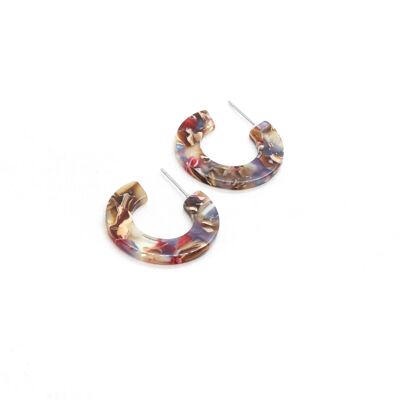 Dagronfly hoop earrings, Small in cellulose acetate