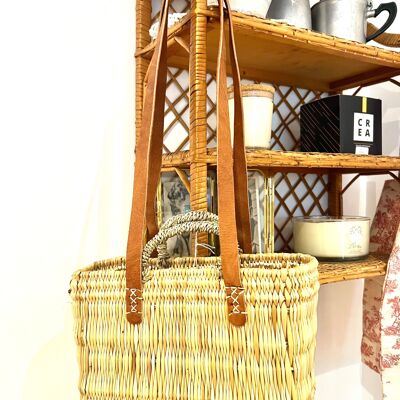 small basket with long handles