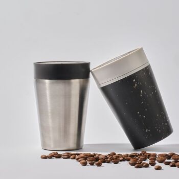 Tasse circulaire 8oz Chalk & Storm Grey (1 x pack 8) Tasse à café réutilisable durable 4