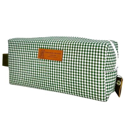 Nomadic pencil case S, “Vichy” green