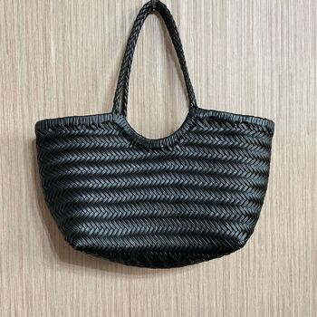 Sac fourre-tout Carmel en cuir vera intrecciata a mano 20