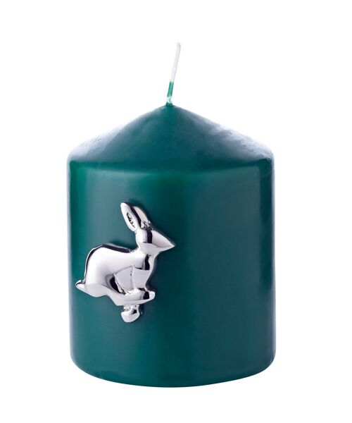 4er-Set Kerzenpin Hase (Höhe 4 cm), Aluminium vernickelt