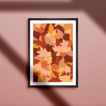 Affiche Feuilles d'automne  - Illustration de saison et colorée - Art automnal 1