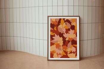 Affiche Feuilles d'automne  - Illustration de saison et colorée - Art automnal 3