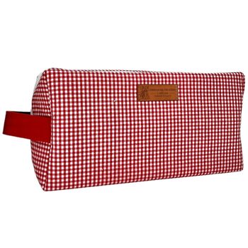 Trousse nomade M, "Vichy" rouge 3