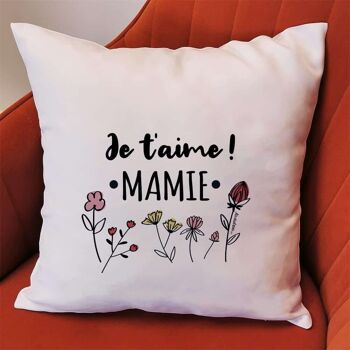 Coussin “Je t'aime Mamie” –  Cadeau Grand-Mère 1