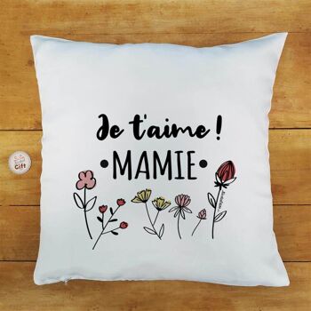 Coussin “Je t'aime Mamie” –  Cadeau Grand-Mère 2