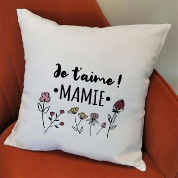 Coussin “Je t'aime Mamie” –  Cadeau Grand-Mère 3