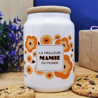 Biscuit jar "Best Grandma in the World" - Grandma gift