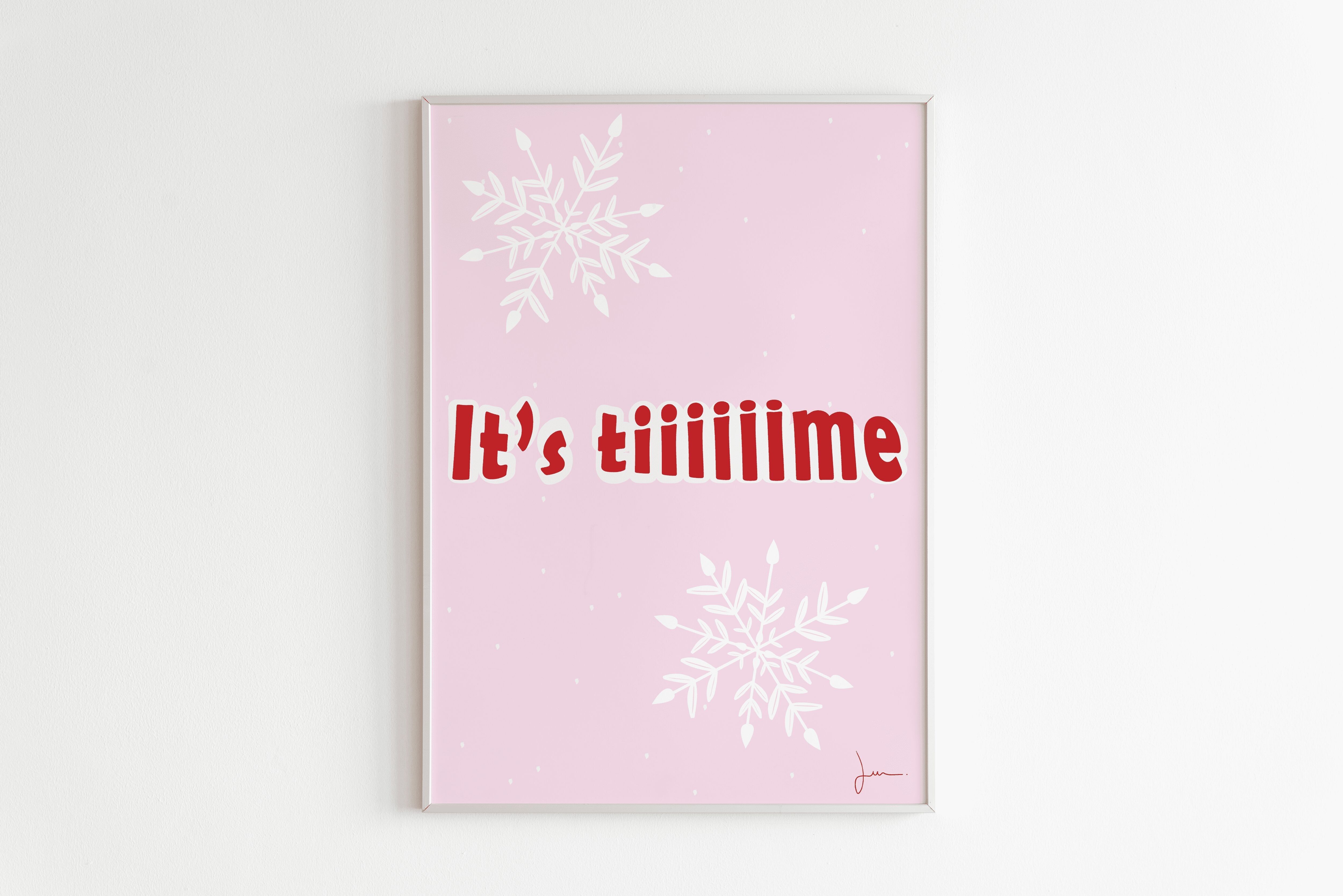 Poster È il momento - Illustrazione delle vacanze di Natale - Arte festiva - Decorazione invernale