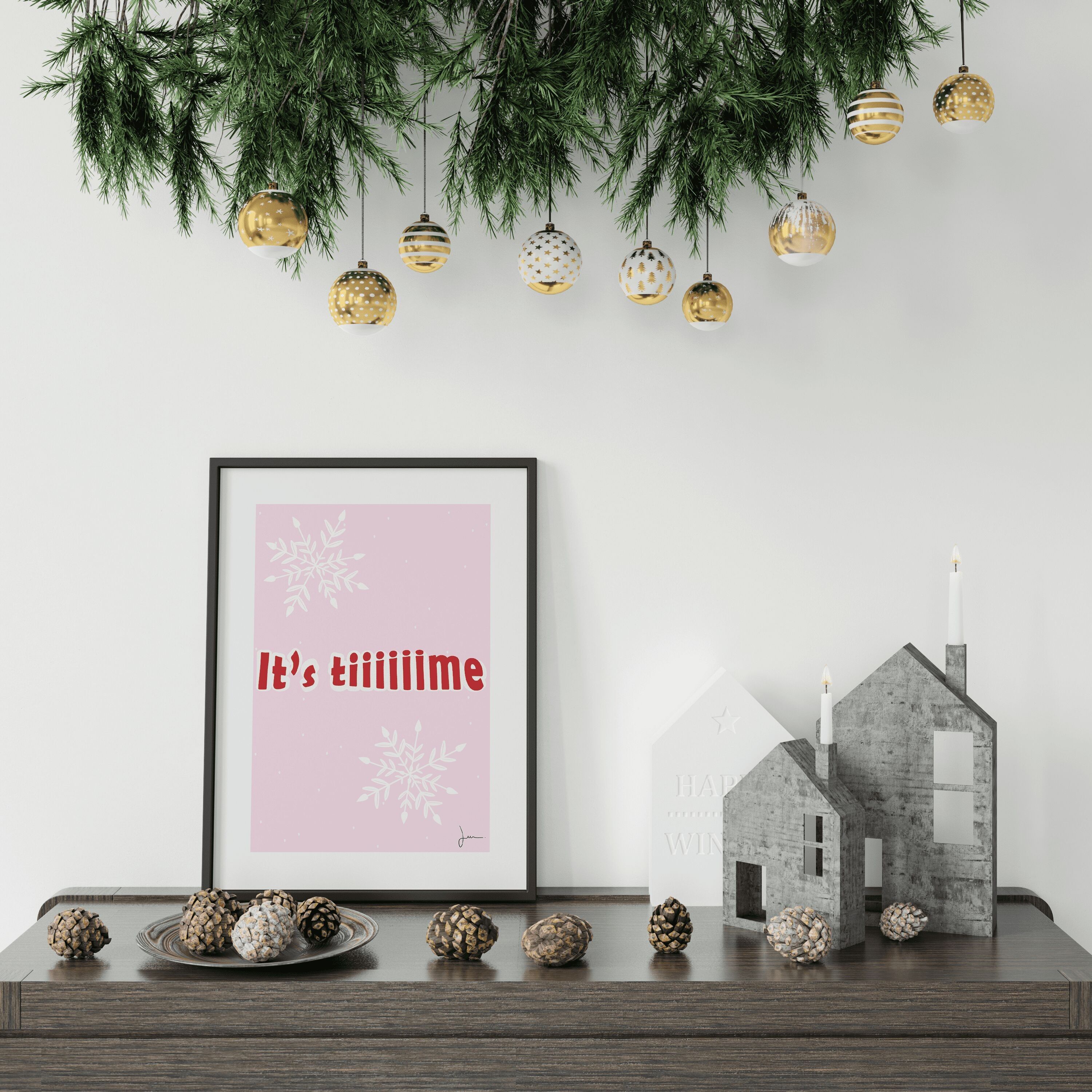 Es ist Zeit – Weihnachtsposter A4