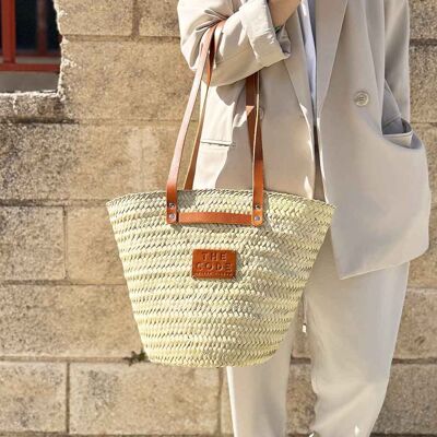 Shopper Provenza palmenbraune Ledertragetasche