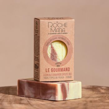 Savon solide et solidaire le Gourmand avec étui