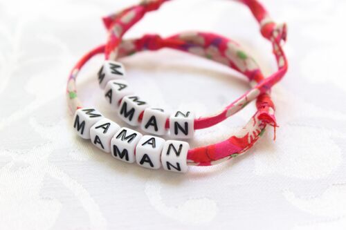 Bracelet Liberty grenadine "Maman"