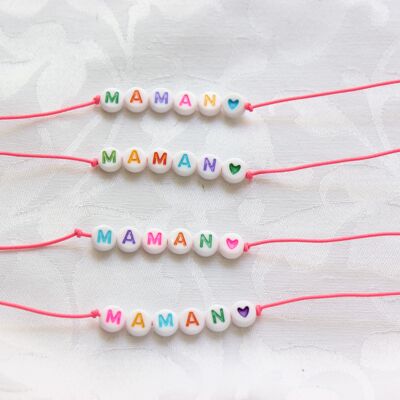 Bracelet Bulles Rainbow "Maman"