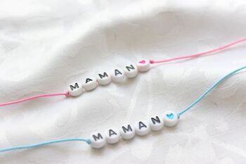Bracelets Bulles Rose/Bleu "Maman" 4