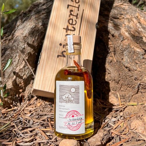 Natives Bio-Olivenöl extra - Chili-Knoblauch, 200ml