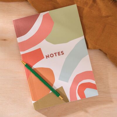 A5 Lay Flat Notebook | Boho Paper Shapes | Lined