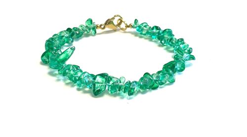 Bracelet crystal green