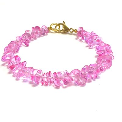 Bracelet crystal light pink