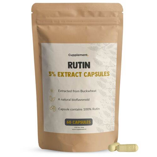 Cupplement - Rutin Capsules 60 Capsules - 500 MG per Capsules - Biological - No Powder - Supplement - Superfood