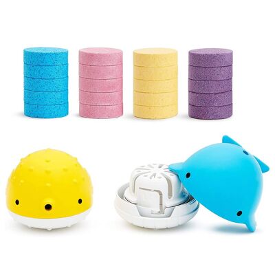 Color Buddies dispensing toy (2 pc.)with bath bombs (20 pcs.) 
